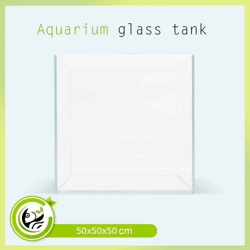 حوض زجاجي سوبر كلير حجم 50x50x50 سم حوض زجاجي سوبر كلير حجم 50x50x50 سم